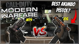 AKIMBO M19 vs AKIMBO X16 The Best Akimbo Pistol Class Setup in Modern Warfare [upl. by Maillw432]