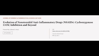 Evolution of Nonsteroidal AntiInflammatory Drugs NSAIDs Cyclooxygenase COX Inhi  RTCLTV [upl. by Lilithe]