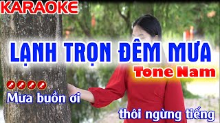 Lạnh Trọn Đêm Mưa Karaoke Nhạc Sống Tone Nam  Cm   Tình Trần Organ [upl. by Dasie]