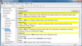 EndNote Editing an Output Style [upl. by Vinni]