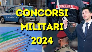 Prossimi CONCORSI MILITARI 2024🚀 [upl. by Animlehliw]