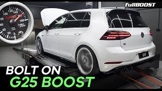 Garrett G25 bolt on VW Golf performance results  fullBOOST [upl. by Imoyik]