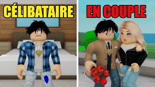 VIE DE CÉLIBATAIRE VS VIE DE COUPLE SUR BROOKHAVEN  ROBLOX [upl. by Orlantha]