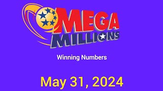 Today Mega Millions Results May 31 2024 [upl. by Eimme758]