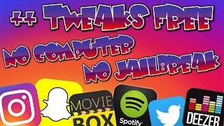 INSTALL  TWEAKED APPS FREE SNAPCHAT INSTAGRAM TWITTER amp MORE NO JAILBREAK NO COMPUTER [upl. by Waverly]