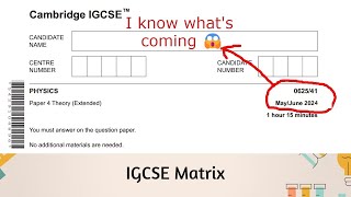 IGCSE Physics paper 4 MayJune 2024 prediction WATCH THIS BEFOR EXAMS paper 4142 and 43 [upl. by Araiet]