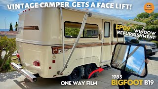 Vintage Fiberglass RV Camper Gets a Face Lift StepbyStep DIY Window Refurbishment and Buffing [upl. by Benita]