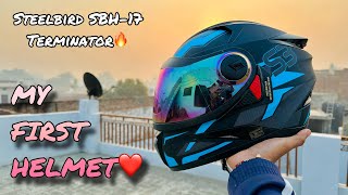 Steelbird SBH17 Terminator Helmet Review  Value for Money  For MotoVlogging   The Laksh Rider [upl. by Herve]