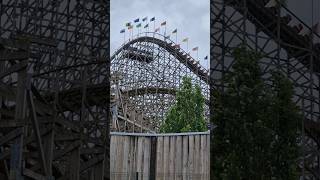 Cu Chulainn Wooden Coaster at Emerald Park Ireland shorts themepark rides [upl. by Mack]