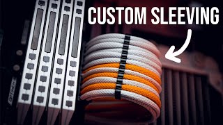 Making Custom Sleeved PC Cable Extensions Cheap DIY PC MOD [upl. by Helbonia]