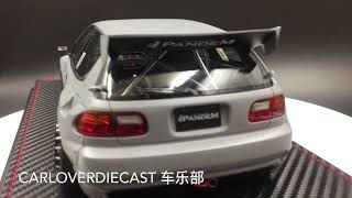 Ignition Model 118 Pandem Honda Civic EG6 Air Force Grey [upl. by Adnalue]