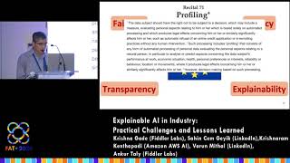 Explainable AI in Industry Practical Challenges and Lessons Learned [upl. by Dodwell]