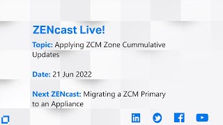 ZENcast Live Applying ZCM Zone Cumulative Updates [upl. by Nolte]