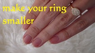 DIY Resize Ring smaller  How To Make a Ring Smaller  Lifehack resize a Wedding Ring [upl. by Ollie]