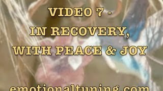 EmotionaltuningcomVIDEO 7 quotIN RECOVERY WITH PEACE AND JOYquot [upl. by Eyahc670]