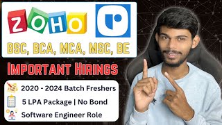 🚀 Important Off Campus Drives Zoho amp Recruit CRM  Batches 202024 🎓  Apply Now ✅ [upl. by Ramed823]