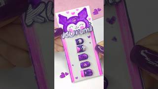 diy fake nails with paper  how to make paper nails  fati craft world [upl. by Espy407]