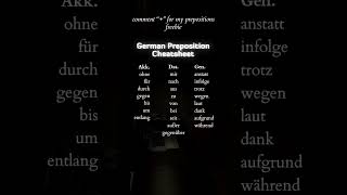 Master German Prepositions with Ultimate Cheatsheet  Learn German Grammar Fast [upl. by Orimar350]