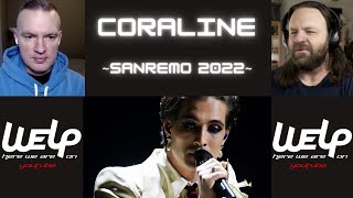 Måneskin  Coraline Sanremo 2022  REACTION [upl. by Aleksandr183]