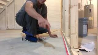 Installing carpet strips on concrete subfloor [upl. by Crystie]