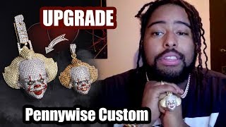 Upgrade Custom Pennywise Pendant W 12mm Custom Cuban Link Chain  Super Icey  Aporro Brand [upl. by Nancey]