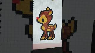 Easy pixel art tutorial series  how to draw dear in pixal pattern for beginners ytshorts shorts [upl. by Chubb713]