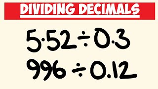 Dividing DecimalsHow to divide with decimals [upl. by Eseela]