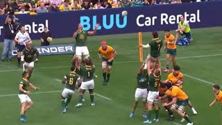 SPRINGBOKS LINEOUT TRY  INSANE DOUBLE LINE OUT OFFLOAD vs AUSTRALIA 2024 [upl. by Auqinahs]