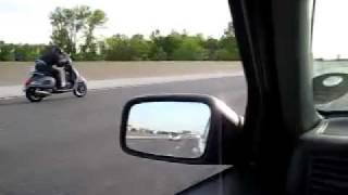 Vespa GTS 300 Super Top Speed Run 80 mph [upl. by Adebayo105]