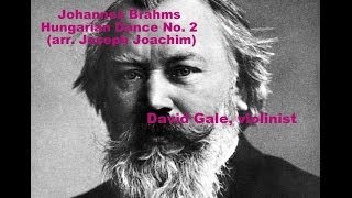 Johannes Brahms Hungarian Dance No 2 Arr Joachim  David Gale violinist [upl. by Beatrix]