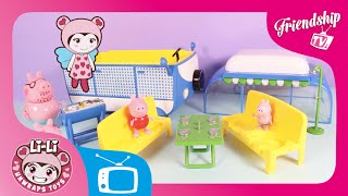 Peppa Pig Holiday Time Campervan Playset  LILI UNWRAPS TOYS  Friendship TV [upl. by Dinerman]