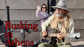 Busking at Monastiraki Square Athens GREECE  ‘Circles’ [upl. by Airetas]