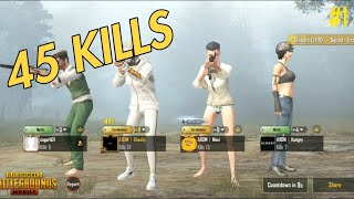 45 KILLS  ENEMIES EVERYWHERE  AXOM Clan  PUBG Mobile [upl. by Skvorak]