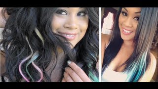 TUTORIAL ClipIn Colored Hair Extensions [upl. by Xymenes]