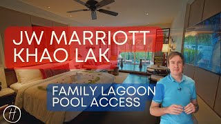 JW Marriott Khao Lak Resort Review Family Lagoon Pool Access Room [upl. by Arabel]