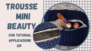 Trousse con procedimento per chiusura lampo uncinetto facile tutorial mini beauty case [upl. by Walcott]