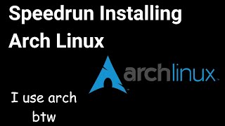 Arch Linux Install Speedrun boot [upl. by Erdnaid287]