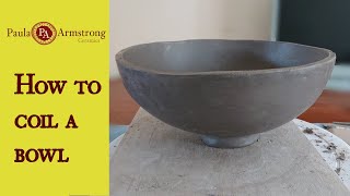 How to coil a bowl Part 1  Using hand rolled coils of clay to build a ceramic bowl [upl. by Enelkcaj]