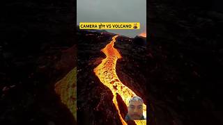 CAMERA DRONE VS VOLCANO 🌋 😱 drone shot shorts volcano greenscreen [upl. by Rayham]