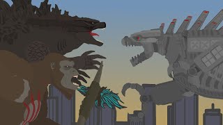 Godzilla amp KONG vs Mecha Godzilla  FINAL BATTLE  Pivot Animation [upl. by Stoat]