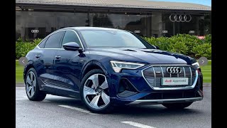 Approved Used Audi etron Sportback S line 55 quattro 30000 kW  Blackburn Audi [upl. by Nofpets]