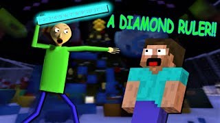 BALDI SLAPS WITH A DIAMOND RULER IN MINECRAFT  Baldi in Pigraid PvP [upl. by Tibbs361]