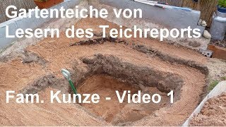 Gartenteichbau der Familie Kunze Video 1 aus der Serie Gartenteiche von Lesern des Teichreports [upl. by Alyel225]