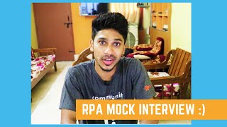 RPA Mock Interview  UiPath Automation Anywhere and BluePrism [upl. by Nancey]