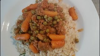 RIZ PETIT POIS VIANDE HACHEE PLAT LIBANAIS [upl. by Mccarthy]