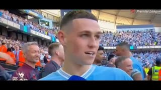 Phil Foden Post Match Interview Man City vs West Ham 31 [upl. by Aaronson270]