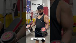 Biceps workout  hammer curls reels biceps bicepsworkout shorts [upl. by Nevarc852]