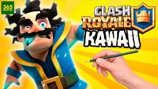 COMO DIBUJAR AL MAGO ELECTRICO DE CLASH ROYALE ESTILO KAWAII [upl. by Ihtraa731]