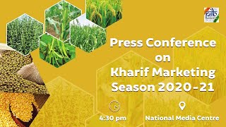 Press Conference on Kharif Marketing Season 202021 [upl. by Atsyrhc53]