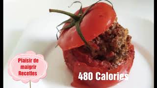 Recette🍅🍅 tomates farcies allégés 480 Calories boeuf haché stuffed tomatoes [upl. by Siddra]